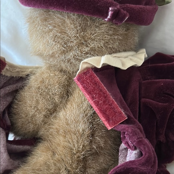 Boyds Bears Plush in Rich Burgundy Outfit - Picture 5 of 11